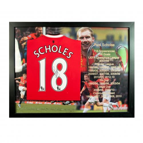 Manchester United F.C. Scholes Signed Shirt (Framed)