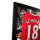 Manchester United F.C. Scholes Signed Shirt (Framed)