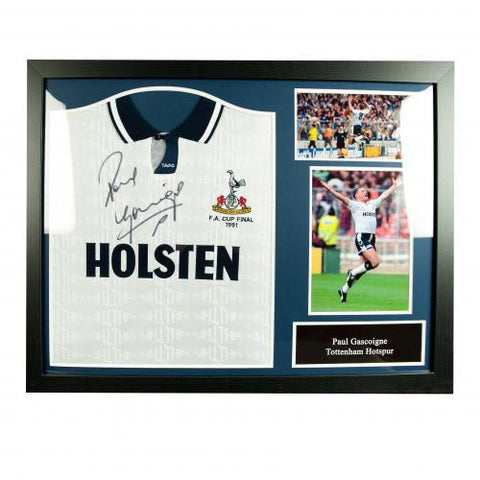 Tottenham Hotspur F.C. Gascoigne Signed Shirt (Framed)