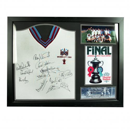 West Ham United F.C. 1980 FA Cup Final Signed Shirt (Framed)