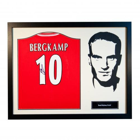 Arsenal F.C. Bergkamp Signed Shirt Silhouette