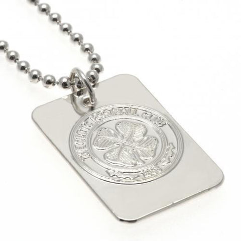 Celtic F.C. Silver Plated Dog Tag &amp;amp; Chain