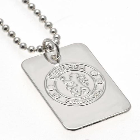 Chelsea F.C. Silver Plated Dog Tag &amp;amp; Chain