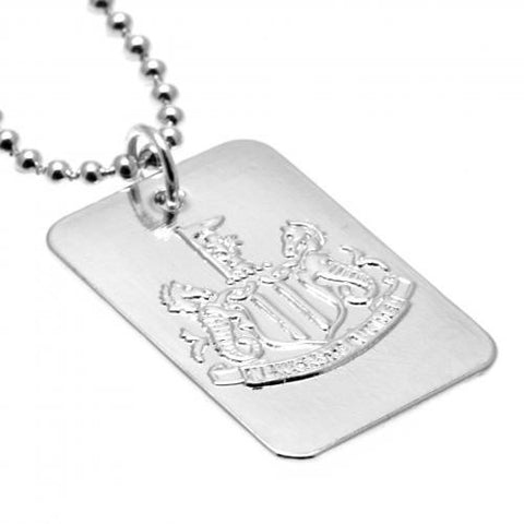 Newcastle United F.C. Silver Plated Dog Tag &amp;amp; Chain