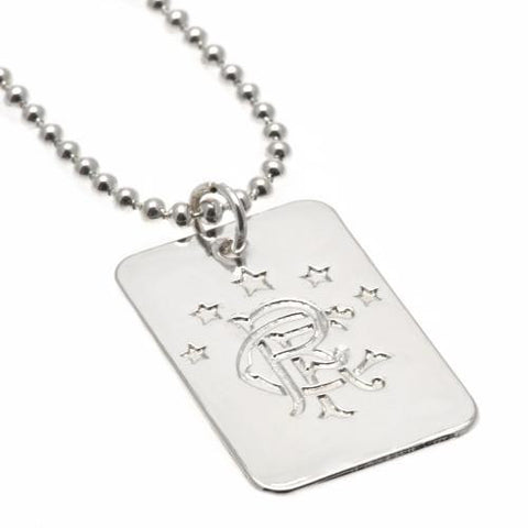 Rangers F.C. Silver Plated Dog Tag &amp;amp; Chain