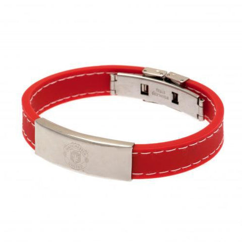 Manchester United F.C. Stitched Silicone Bracelet RD