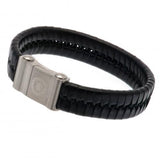 Chelsea F.C. Single Plait Leather Bracelet