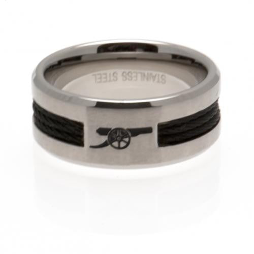 Arsenal F.C. Black Inlay Ring Small