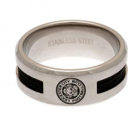 Leicester City F.C. Black Inlay Ring Small