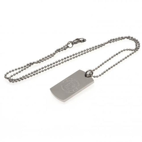 Chelsea F.C. Engraved Crest Dog Tag &amp;amp; Chain