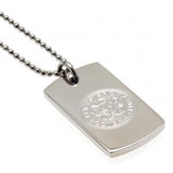 Leicester City F.C. Engraved Crest Dog Tag &amp;amp; Chain