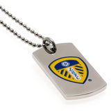 Leeds United F.C. Colour Crest Dog Tag &amp;amp; Chain