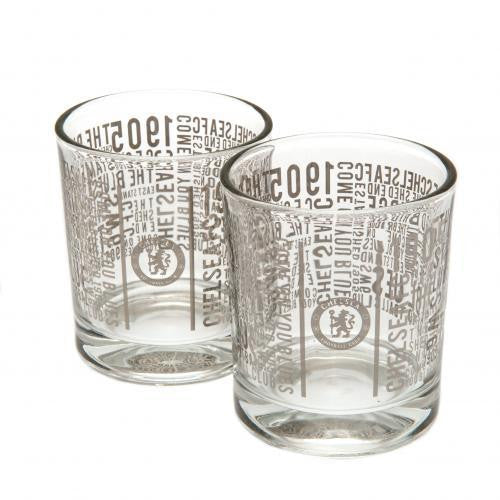 Chelsea F.C. 2pk Whiskey Glass Set TX