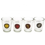 Game Of Thrones 4pk Shot Glass Set