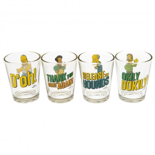 The Simpsons 4pk Shot Glass Set