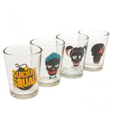 Suicide Squad 4pk Shot Glass Set