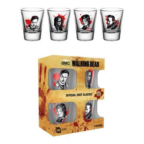 The Walking Dead 4pk Shot Glass Set CH