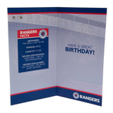 Rangers F.C. Birthday Card &amp;amp; Badge